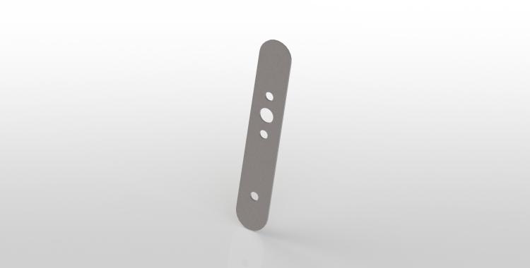 Cover plate for handle cylinder assembly cromed