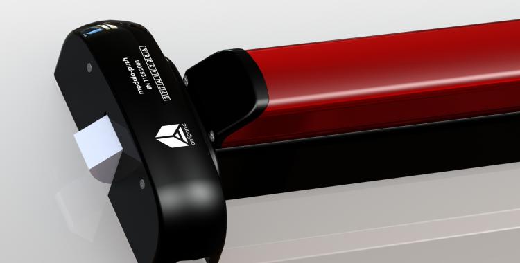 Push bar motorizzato acciaio nero rosso